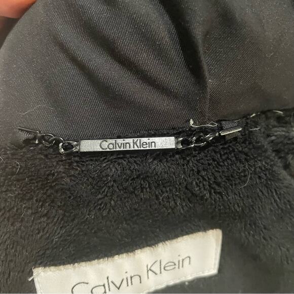 Calvin Klein FLAWED Black Down Filled Quilted Puffer‎ Coat Jacket Women’s Medium - Picture 5 of 9